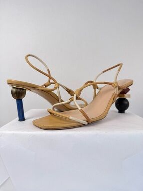 Jacquemus Les Sandales Olbia Leather Slingback Sandals Size 40